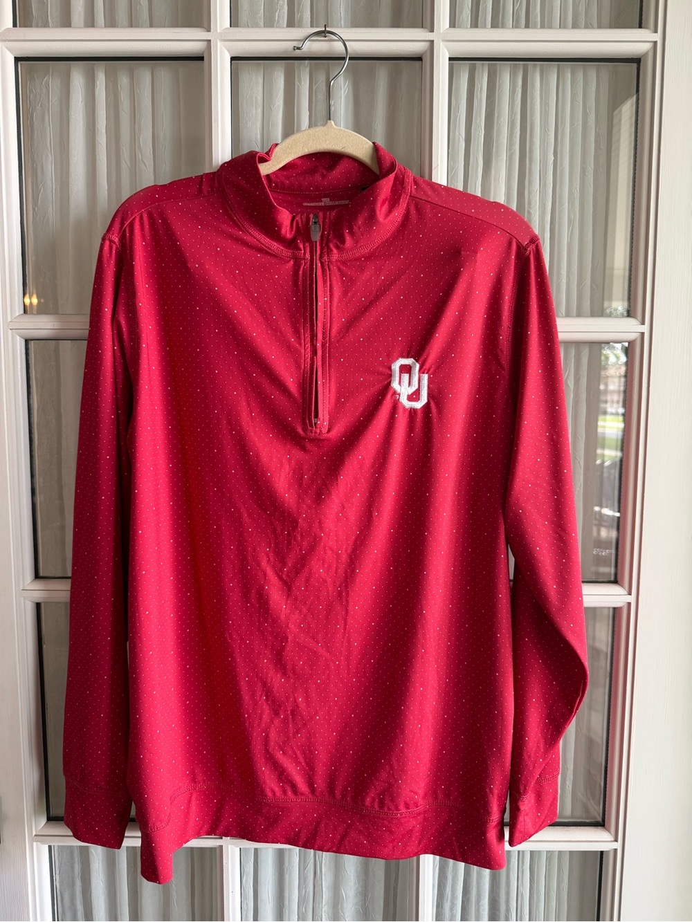 Oklahoma Sooners OU Quarter-Zip Pullover Red Champions Collection NCAA Sz S